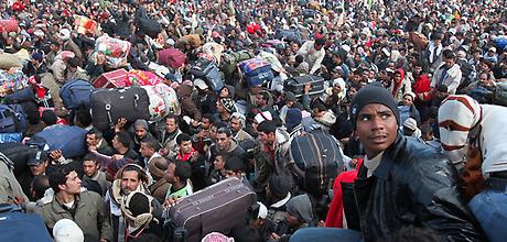 Border between Tunisia and Libya.